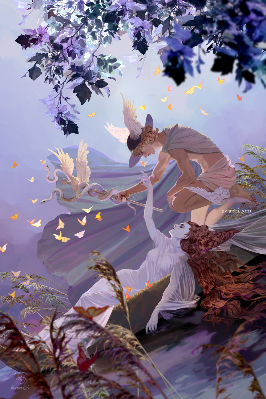 Hermes Psychopompos by awanqi